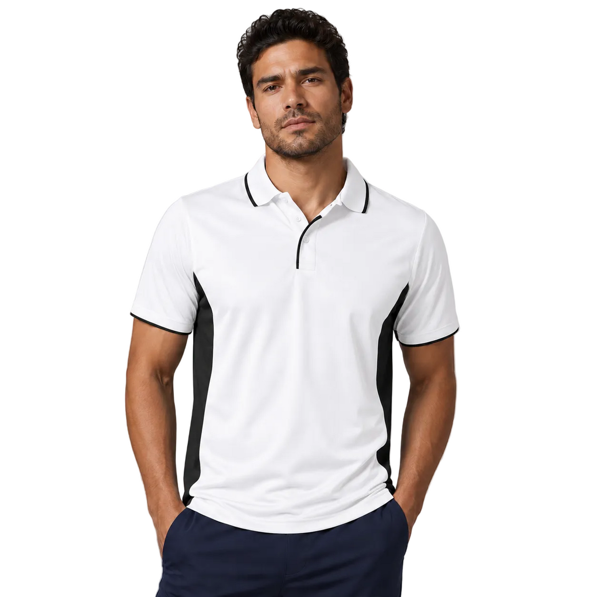 Polera Piqué Hombre Tejido Transpirable 100% Poliéster