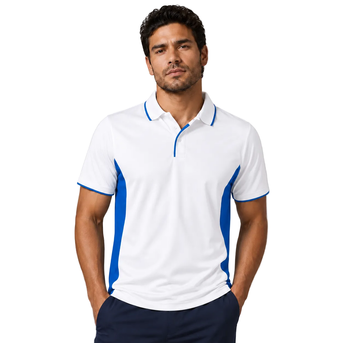 Polera Piqué Hombre Tejido Transpirable 100% Poliéster