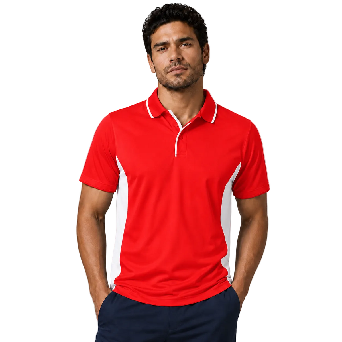 Polera Piqué Hombre Tejido Transpirable 100% Poliéster