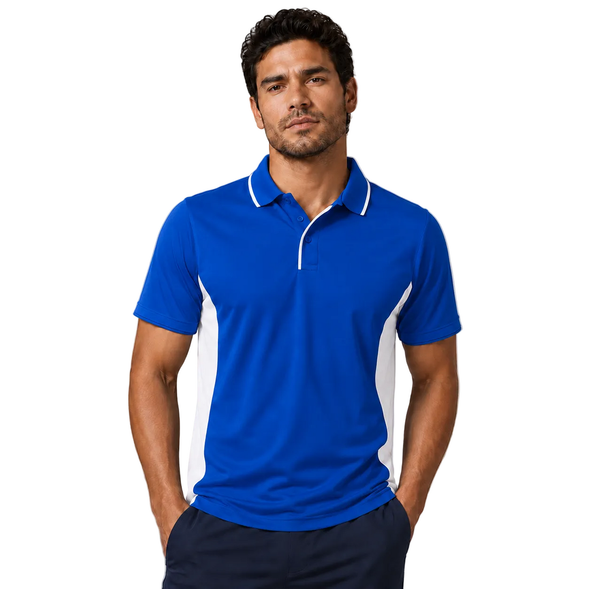 Polera Piqué Hombre Tejido Transpirable 100% Poliéster