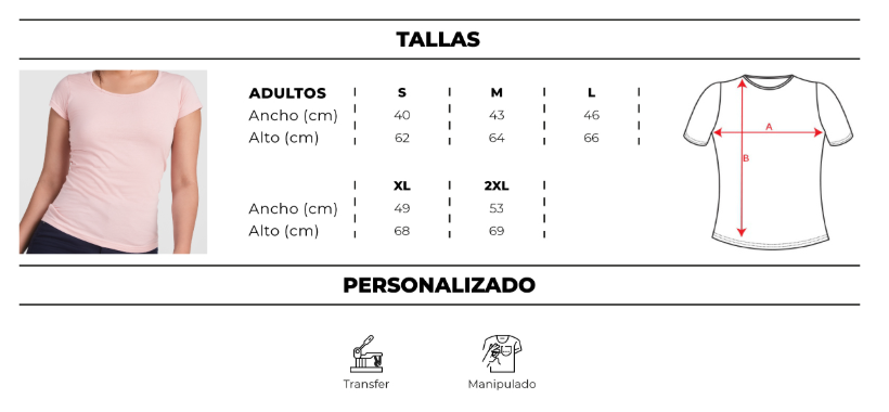 Polera Premium Mujer, Algodón 100%, Suave, Escote Redondo