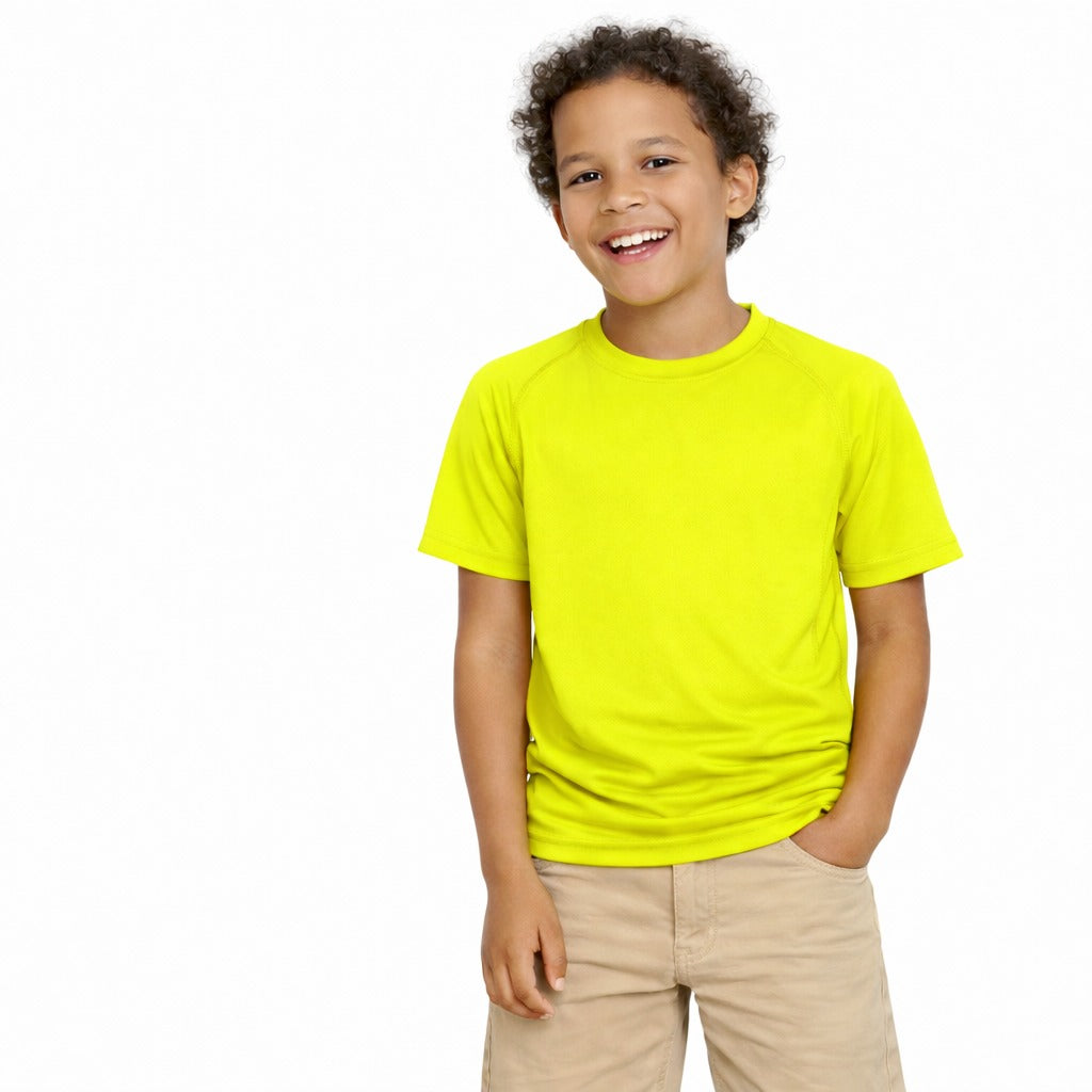 Polera Montecarlo Deportiva Niño Control Dry + UV 150 g/m² – Educación Física y Deportes