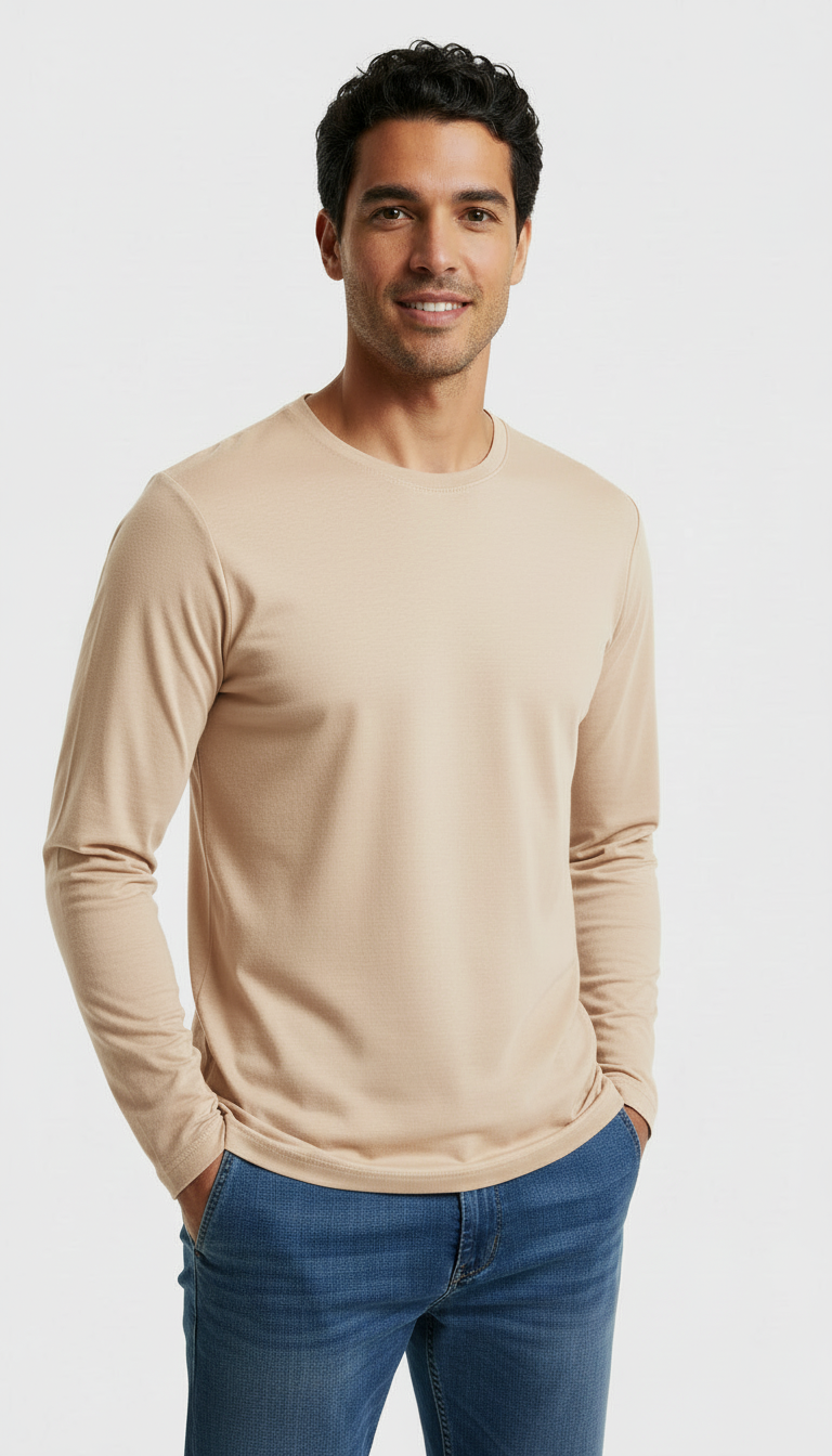 Polera Hombre Premium 100% Algodón M/L Tallas S-2xl