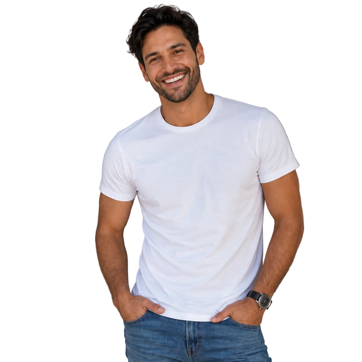 Polera Lisa Premium 100% Algodón 150 g/m² cuello redondo