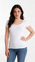 Polera Premium Mujer, Algodón 100%, Suave, Escote Redondo