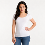 Polera Premium Mujer, Algodón 100%, Suave, Escote Redondo