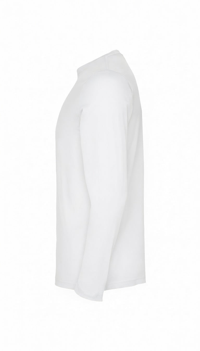 Polera Hombre Premium 100% Algodón M/L Blanca Talla 3xl