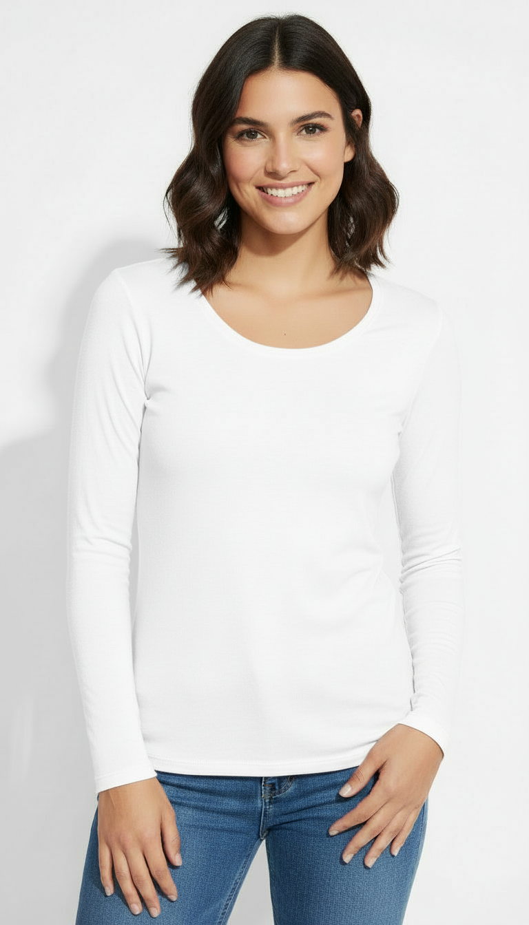 Polera Premium Mujer 100% Algodón M/L Tallas S-2xl