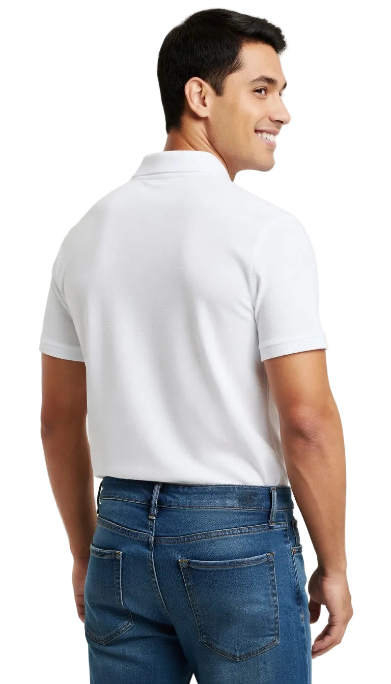 Polera Piqué Hombre Manga Corta Cuello Polo