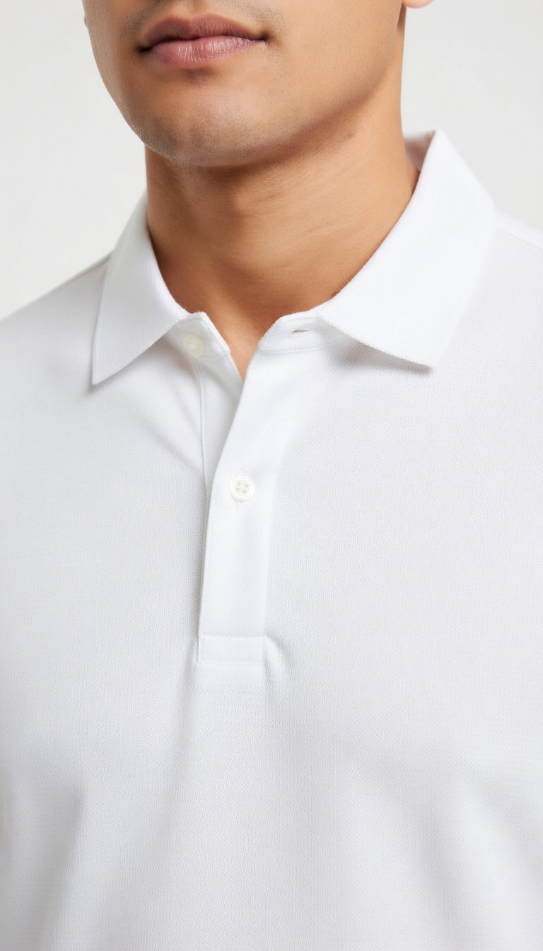 Polera Piqué Hombre Manga Corta Cuello Polo
