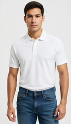 Polera Piqué Hombre Manga Corta Cuello Polo