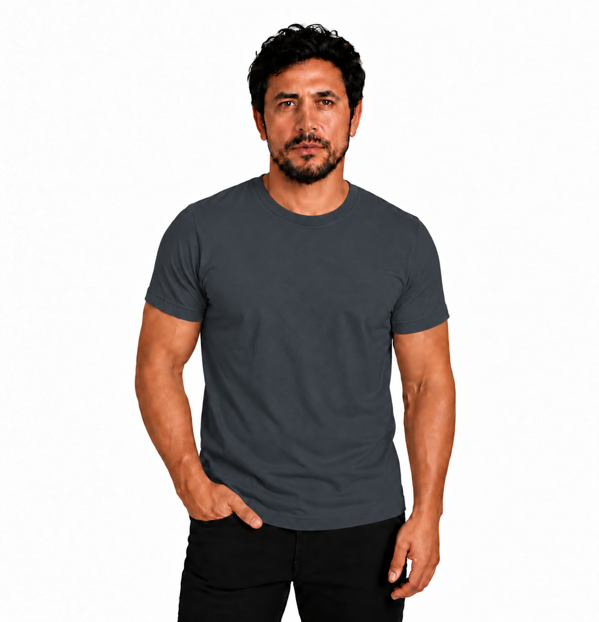 Polera Lisa Premium 100% Algodón Europeo Sin Logos Cuello Redondo Manga Corta