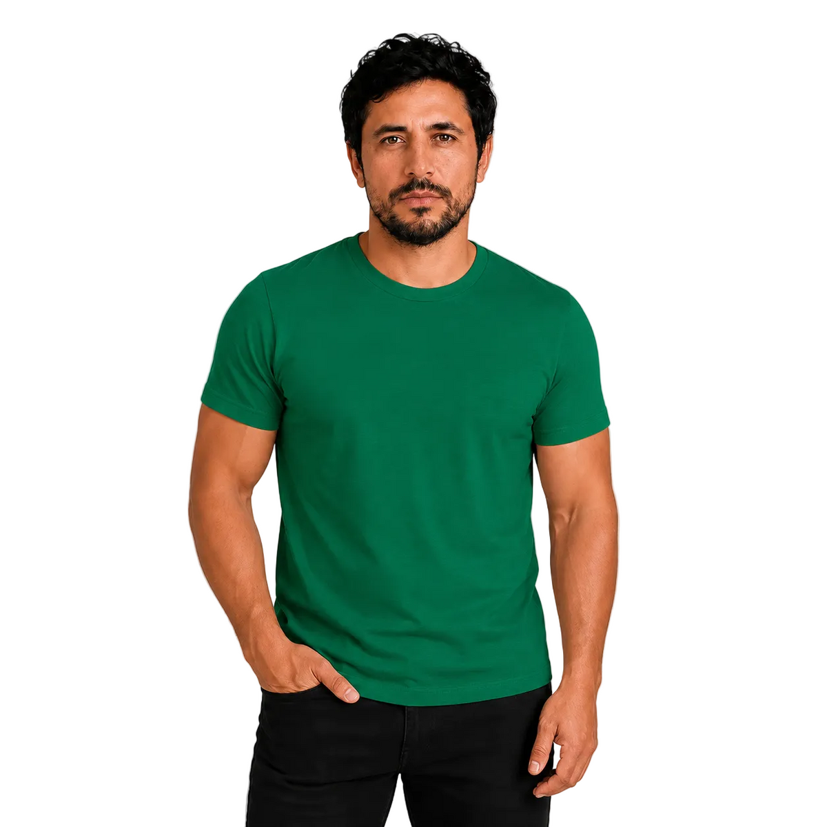 Polera Lisa Premium 100% Algodón Europeo Sin Logos Cuello Redondo Manga Corta