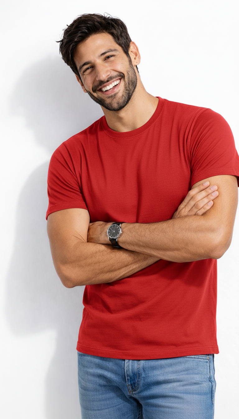 Polera Lisa Premium 100% Algodón 150 g/m² Modelo Atomic