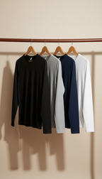 Polera Hombre Poliéster Manga Larga Tallas S-3xl