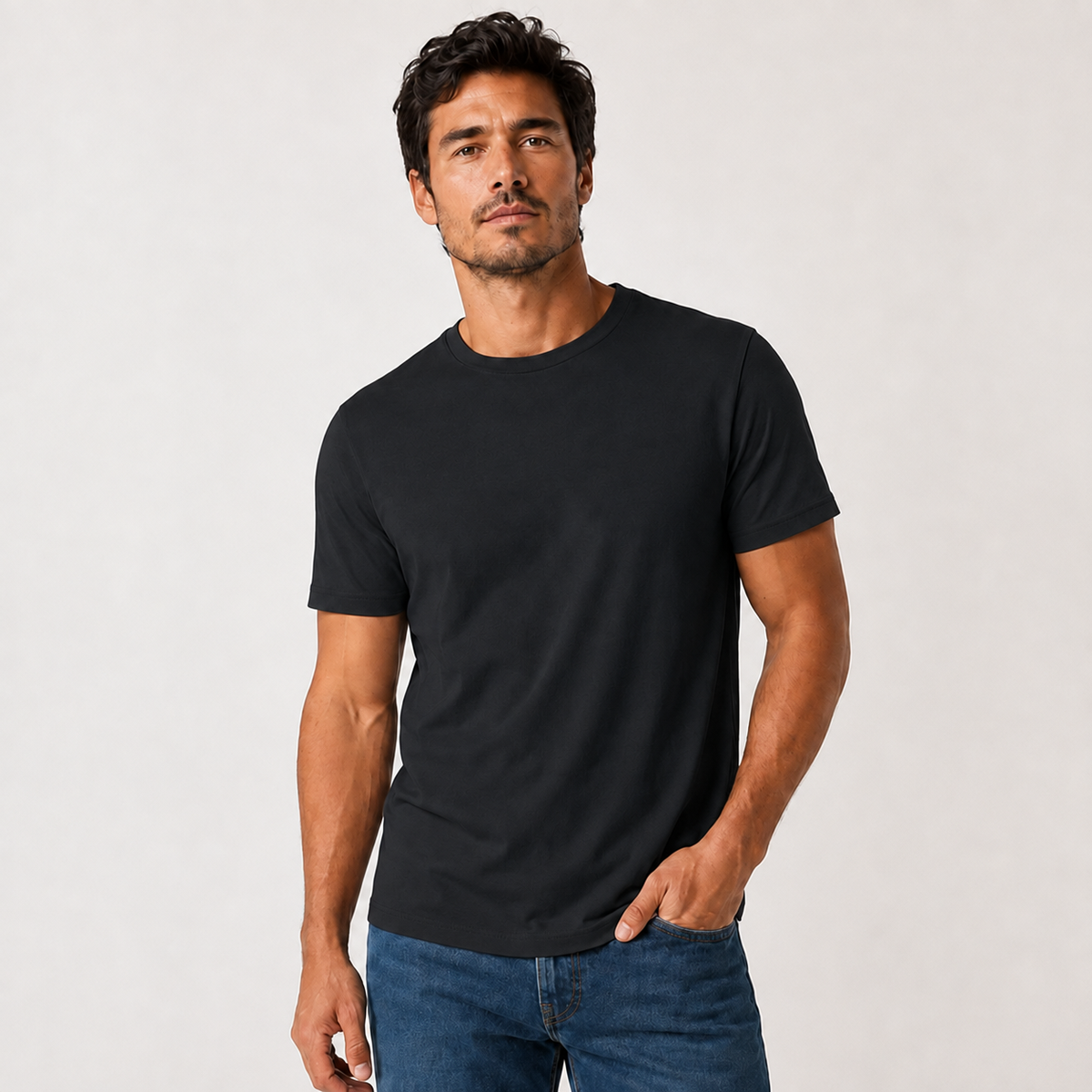 Polera Premium Hombre Algodón Orgánico Suave Tallas S a 2XL