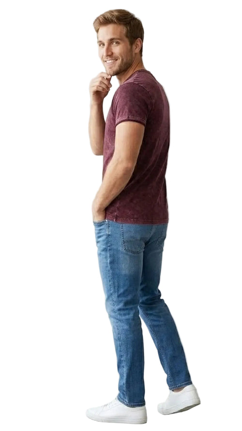 Polera Hombre Premium Husky 100% Algodón Efecto Jeans Tallas S-2xl