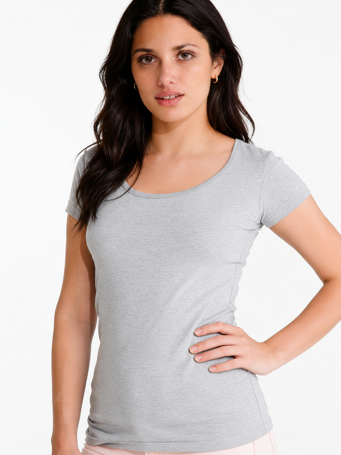 Polera Premium Mujer, Algodón 100%, Suave, Escote Redondo