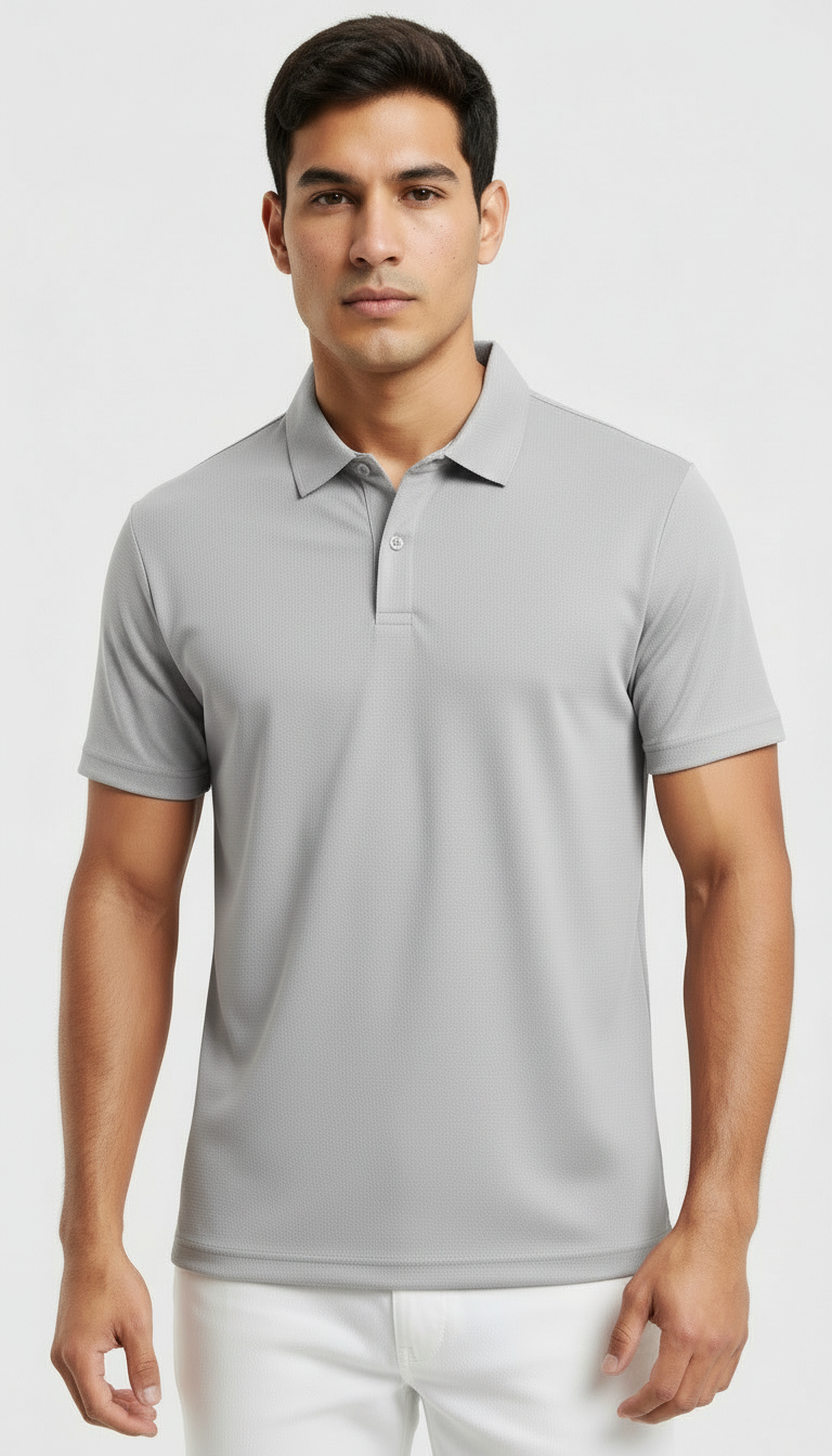Polera Piqué Hombre Manga Corta Cuello Polo