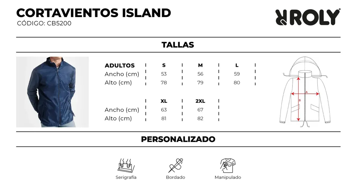 Chaqueta Cortavientos Island Unisex Tafetán
