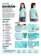 Polera Niños Deportiva Bahrain Control Dry Uv 135g Educación Física