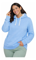 Polerón Mujer Bicolor Urban Con Capucha Felpa Perchada 280 g/m²