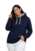 Polerón Mujer Bicolor Urban Con Capucha Felpa Perchada 280 g/m²