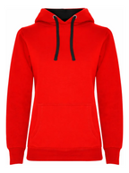 Polerón Mujer Bicolor Urban Con Capucha Felpa Perchada 280 g/m²