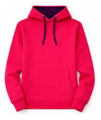 Polerón Mujer Bicolor Urban Con Capucha Felpa Perchada 280 g/m²