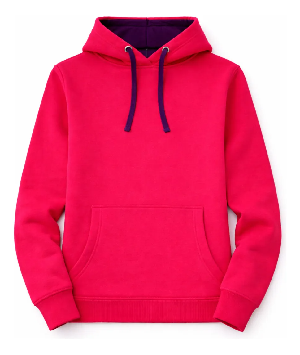 Polerón Mujer Bicolor Urban Con Capucha Felpa Perchada 280 g/m²