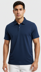 Polera Piqué Hombre Manga Corta Cuello Polo
