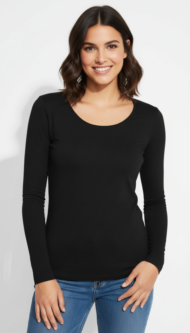 Polera Premium Mujer 100% Algodón M/L Tallas S-2xl
