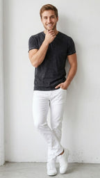 Polera Hombre Premium Husky 100% Algodón Efecto Jeans Tallas S-2xl