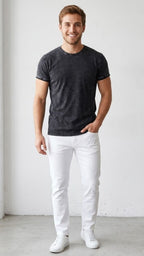 Polera Hombre Premium Husky 100% Algodón Efecto Jeans Tallas S-2xl