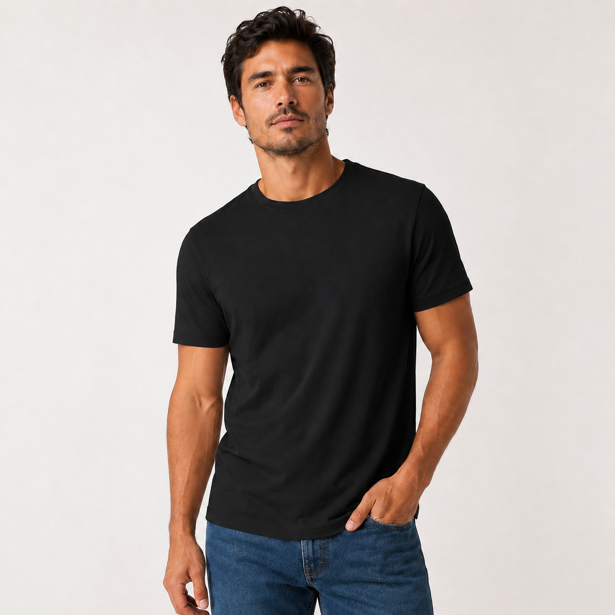 Polera Premium Hombre Algodón Orgánico Suave Tallas S a 2XL