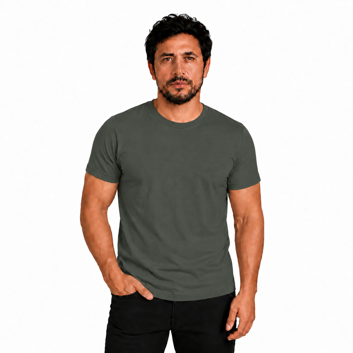 Polera Lisa Premium 100% Algodón Europeo Sin Logos Cuello Redondo Manga Corta