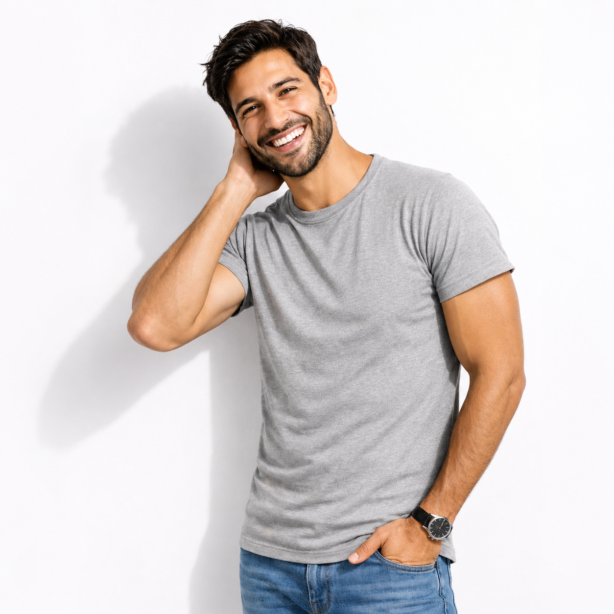 Polera Lisa Premium 100% Algodón 150 g/m² cuello redondo