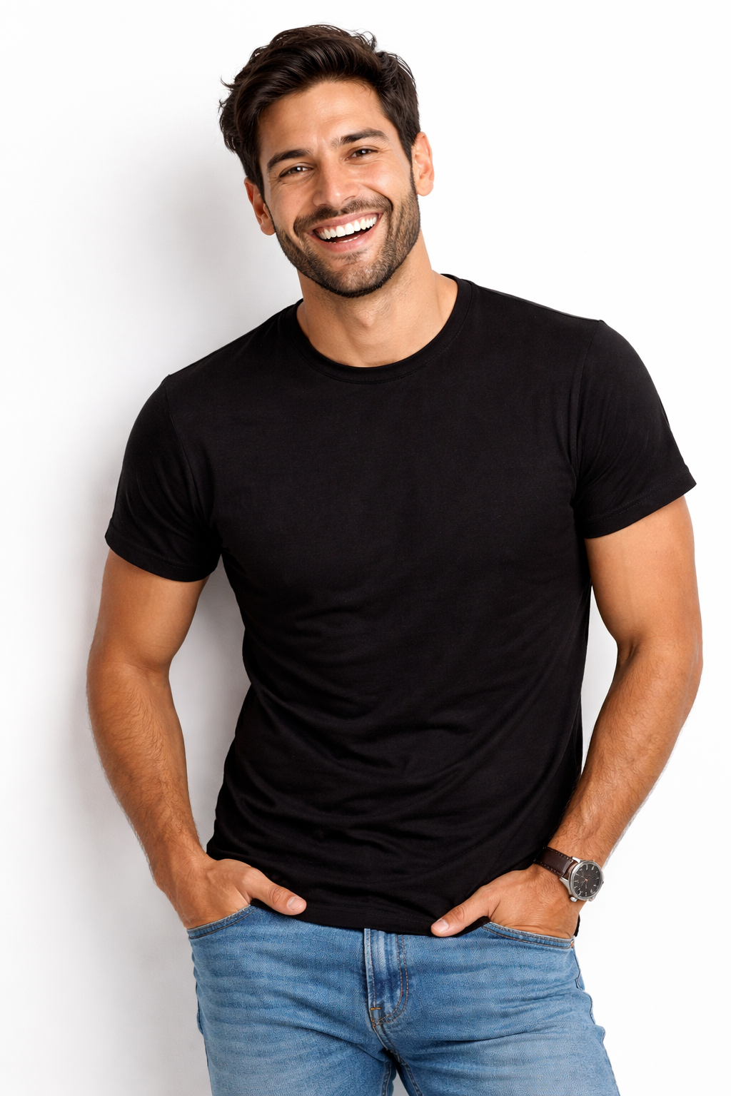 Polera Lisa Premium 100% Algodón 150 g/m² Modelo Atomic