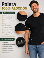 Polera Lisa Premium 100% Algodón Sin Logos Cuello Redondo Manga Corta ideal para uso diario, uniformar y/o estampar