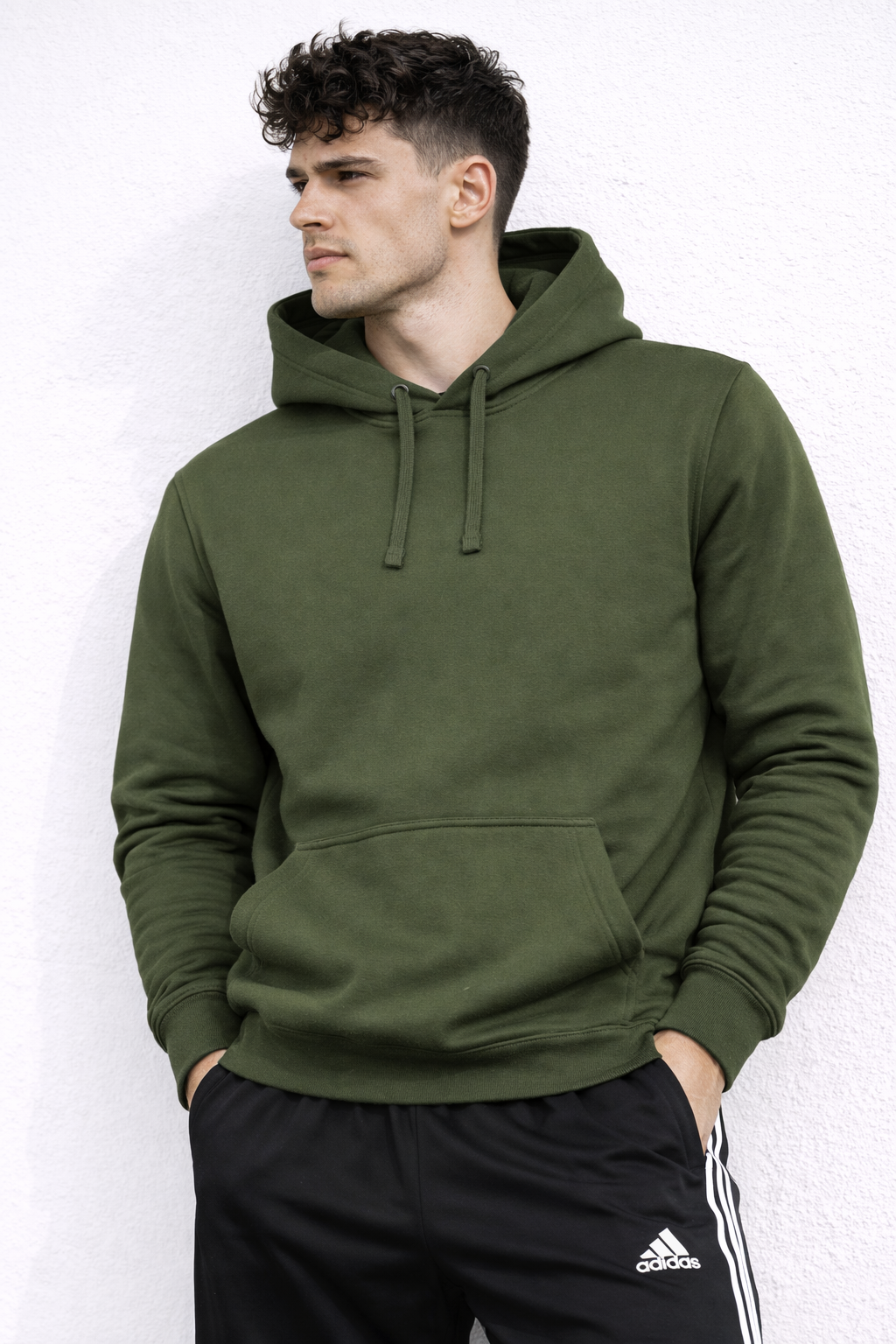 Poleron Hombre Urban Liso Con Capucha Premium