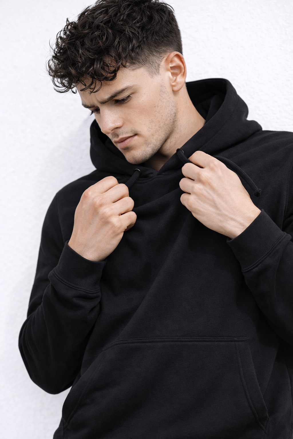 Poleron Hombre Urban Liso Con Capucha Premium