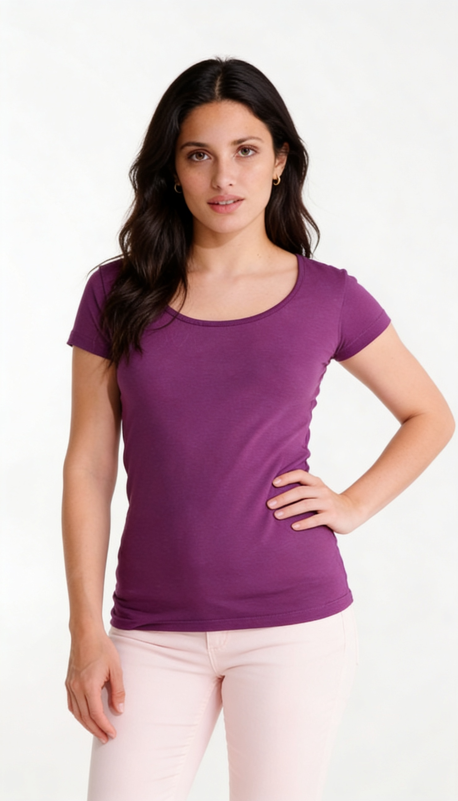 Polera Premium Mujer, Algodón 100%, Suave, Escote Redondo