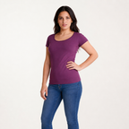 Polera Premium Mujer, Algodón 100%, Suave, Escote Redondo