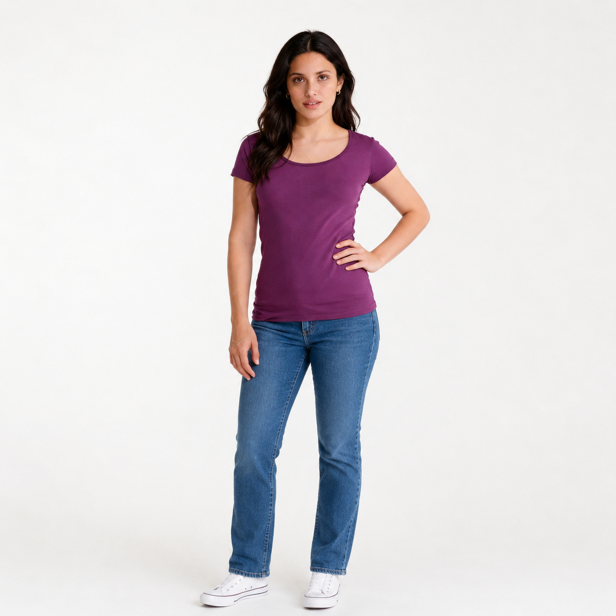 Polera Premium Mujer, Algodón 100%, Suave, Escote Redondo