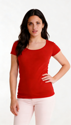 Polera Premium Mujer, Algodón 100%, Suave, Escote Redondo