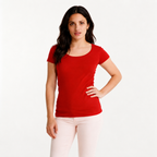 Polera Premium Mujer, Algodón 100%, Suave, Escote Redondo