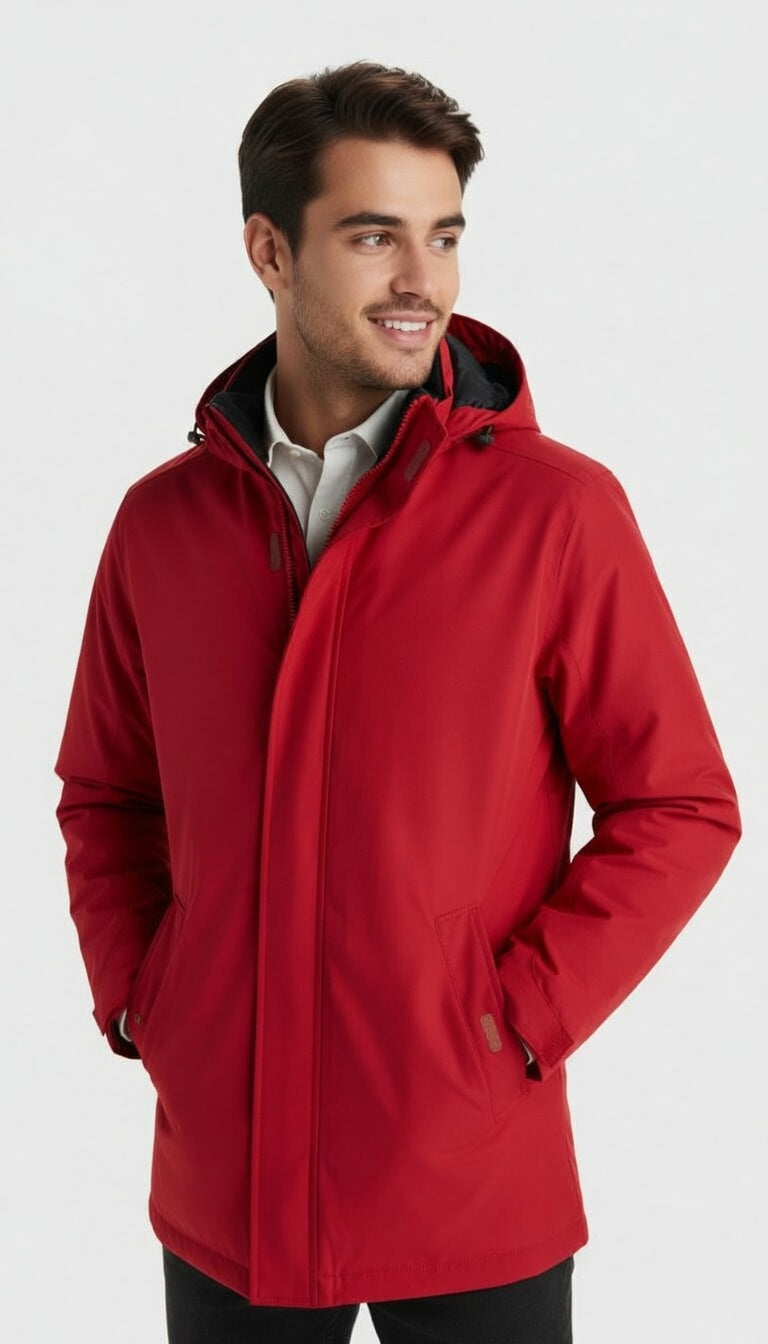 Parka Hombre Impermeable Cortavientos America Tallas S-3xl
