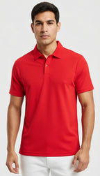 Polera Piqué Hombre Manga Corta Cuello Polo