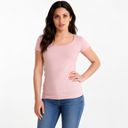 Polera Premium Mujer, Algodón 100%, Suave, Escote Redondo