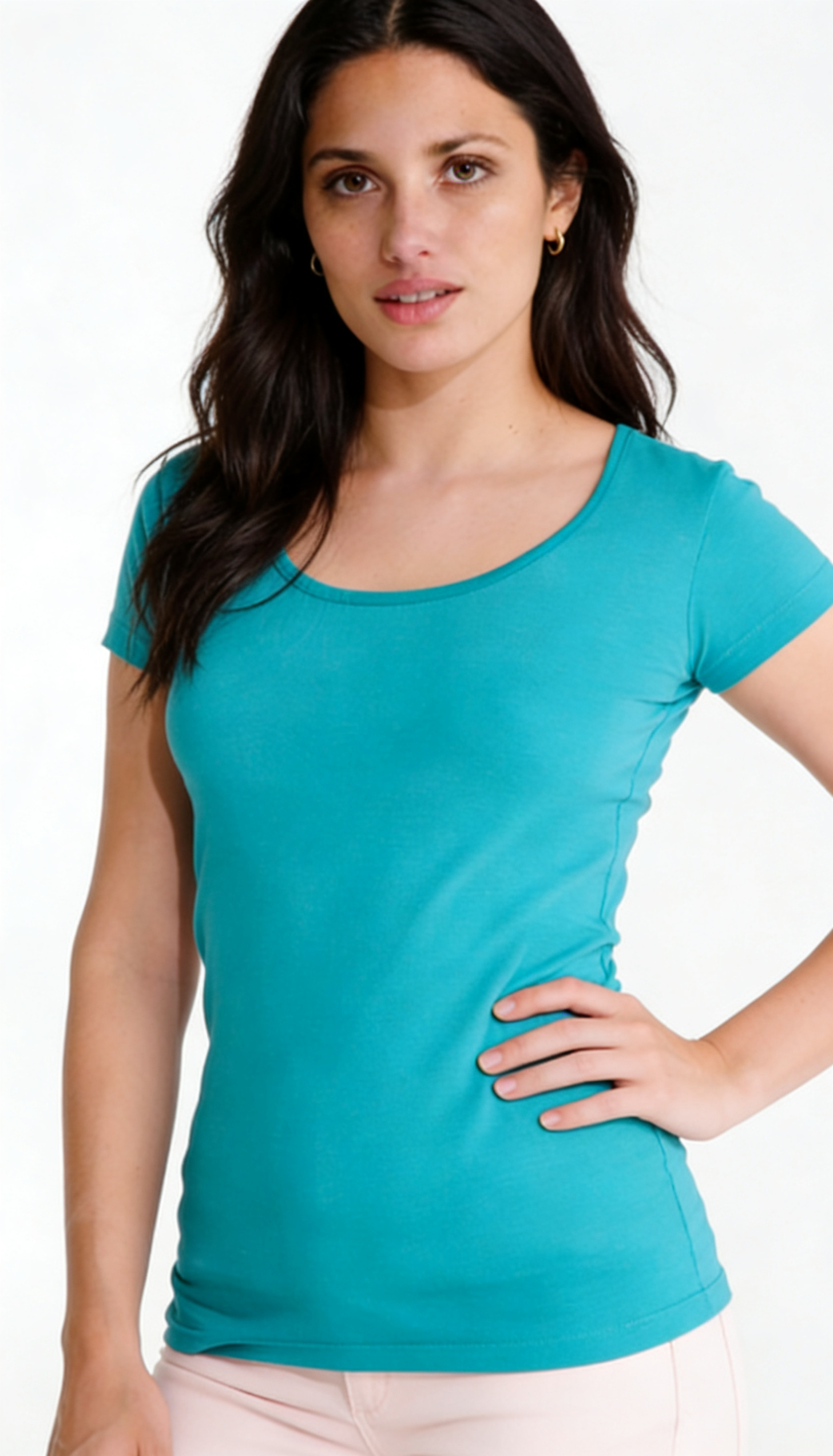Polera Premium Mujer, Algodón 100%, Suave, Escote Redondo